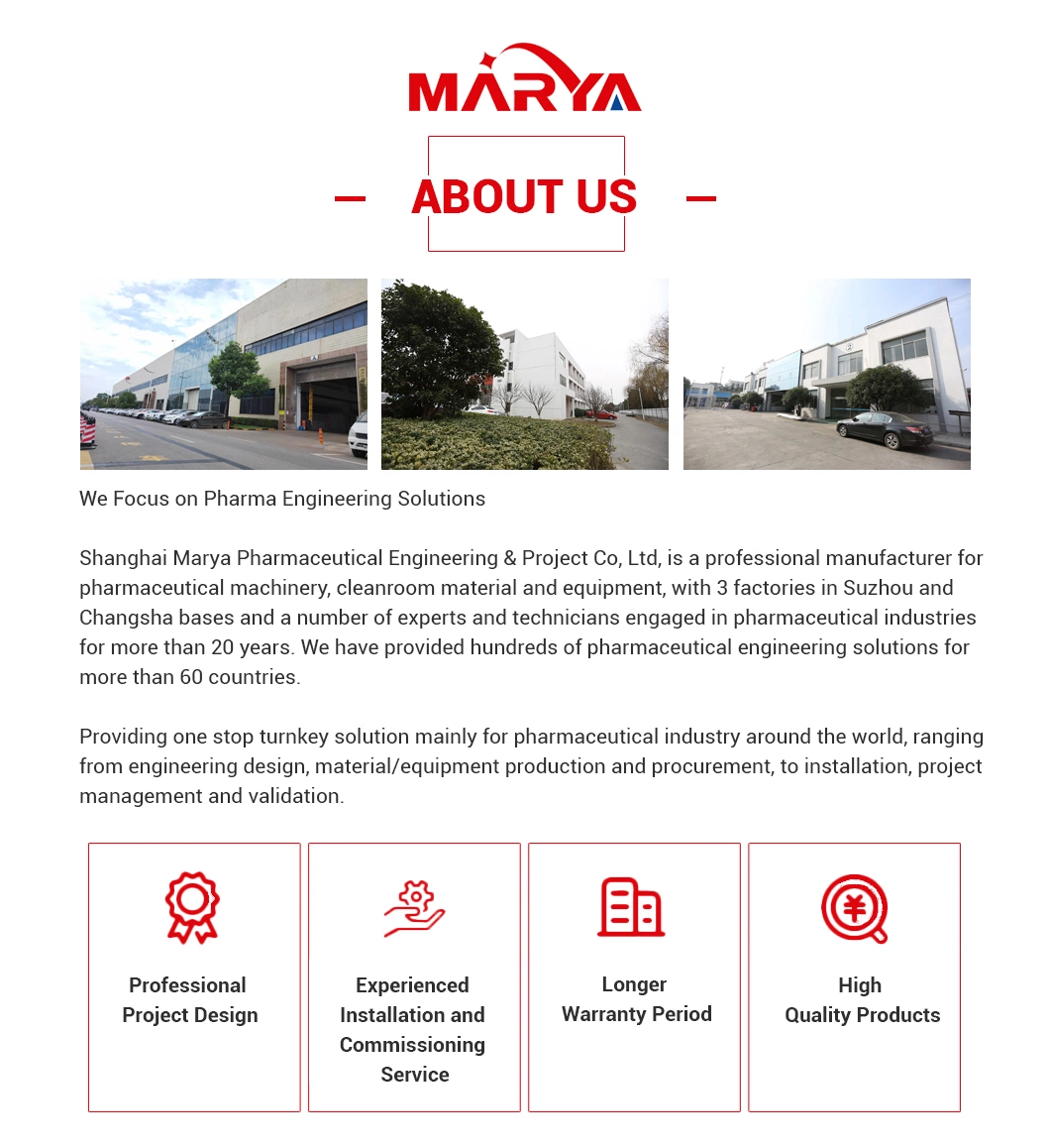 Marya GMP Certified Vial Liquid Washing Drying Filling Stoppering Production Line for Pharmaceutical Manufacturer Supplier